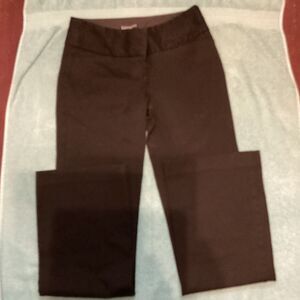2522 Express EDITOR Fit Trouser Pants Women Size 0 Black MidRise Bootcut Stretch